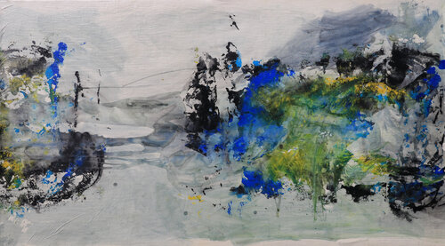 Fluid Horizons by Timon Stork, Painting for Sale on Select