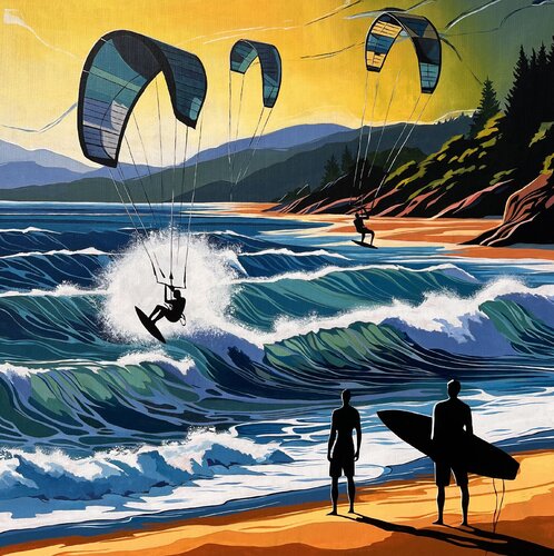 WaveRiders by Timon Stork, Painting for Sale on Select