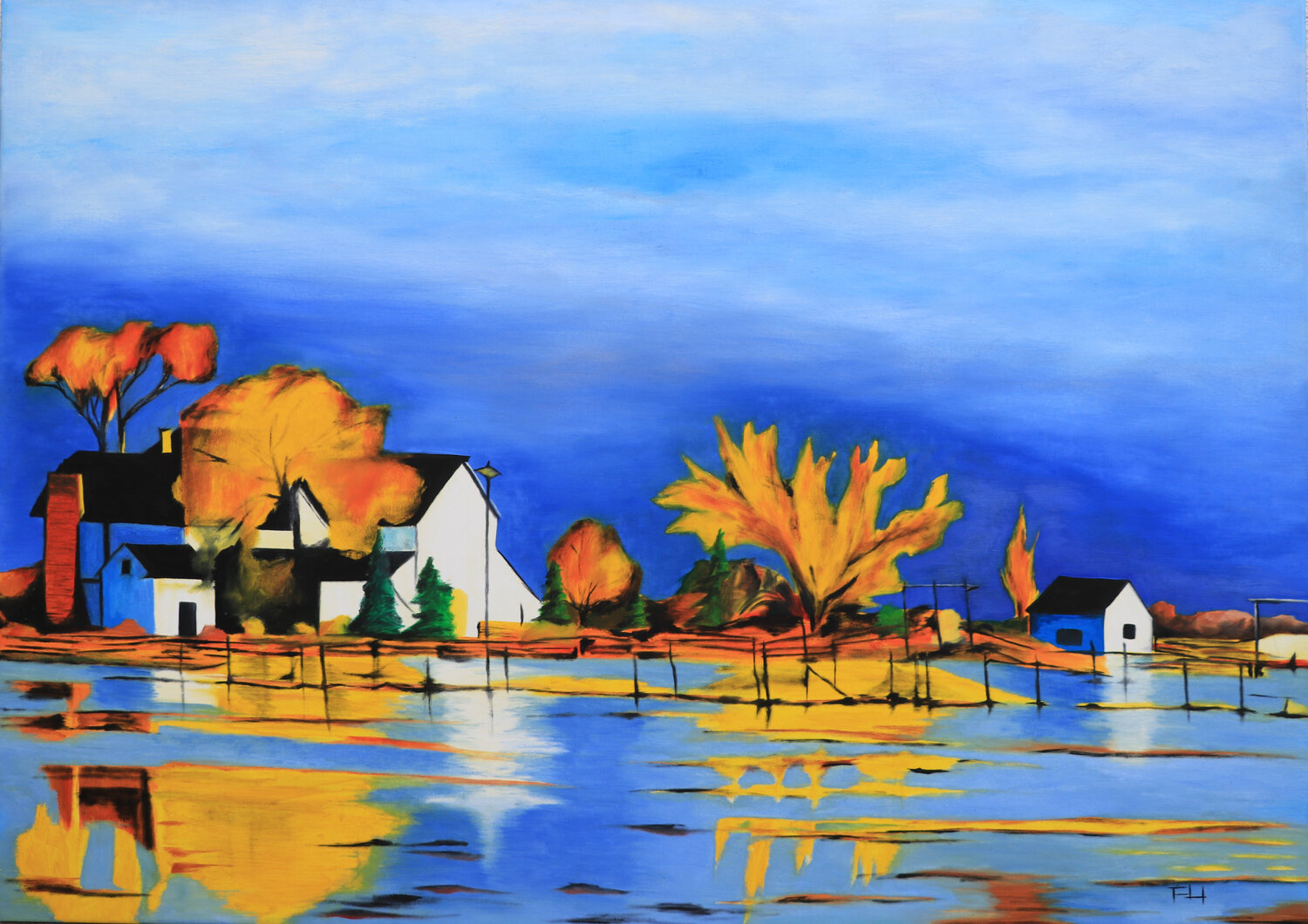 Golden Reflections Timon Stork Original painting for sale