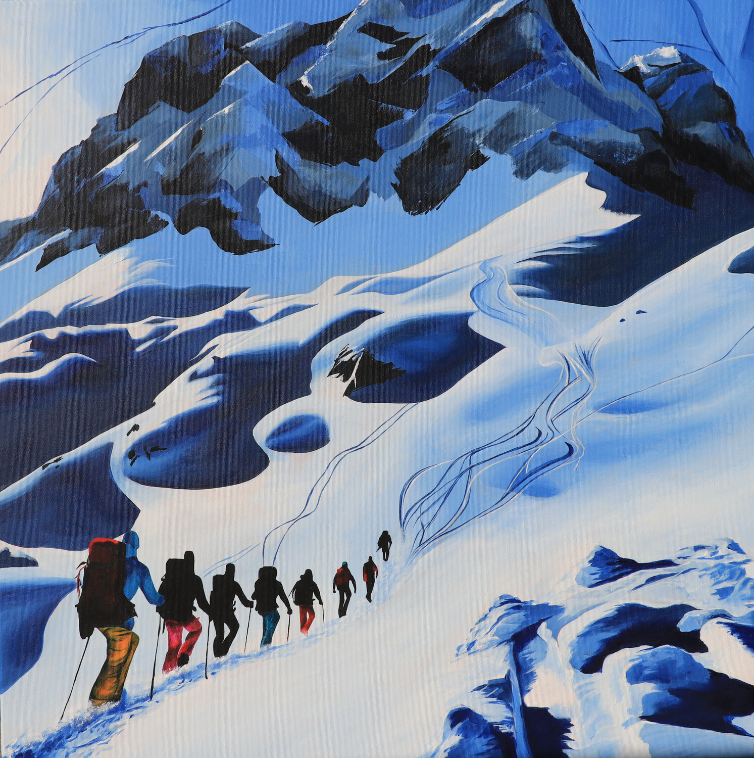 SnowRunners Timon Stork Original painting for sale