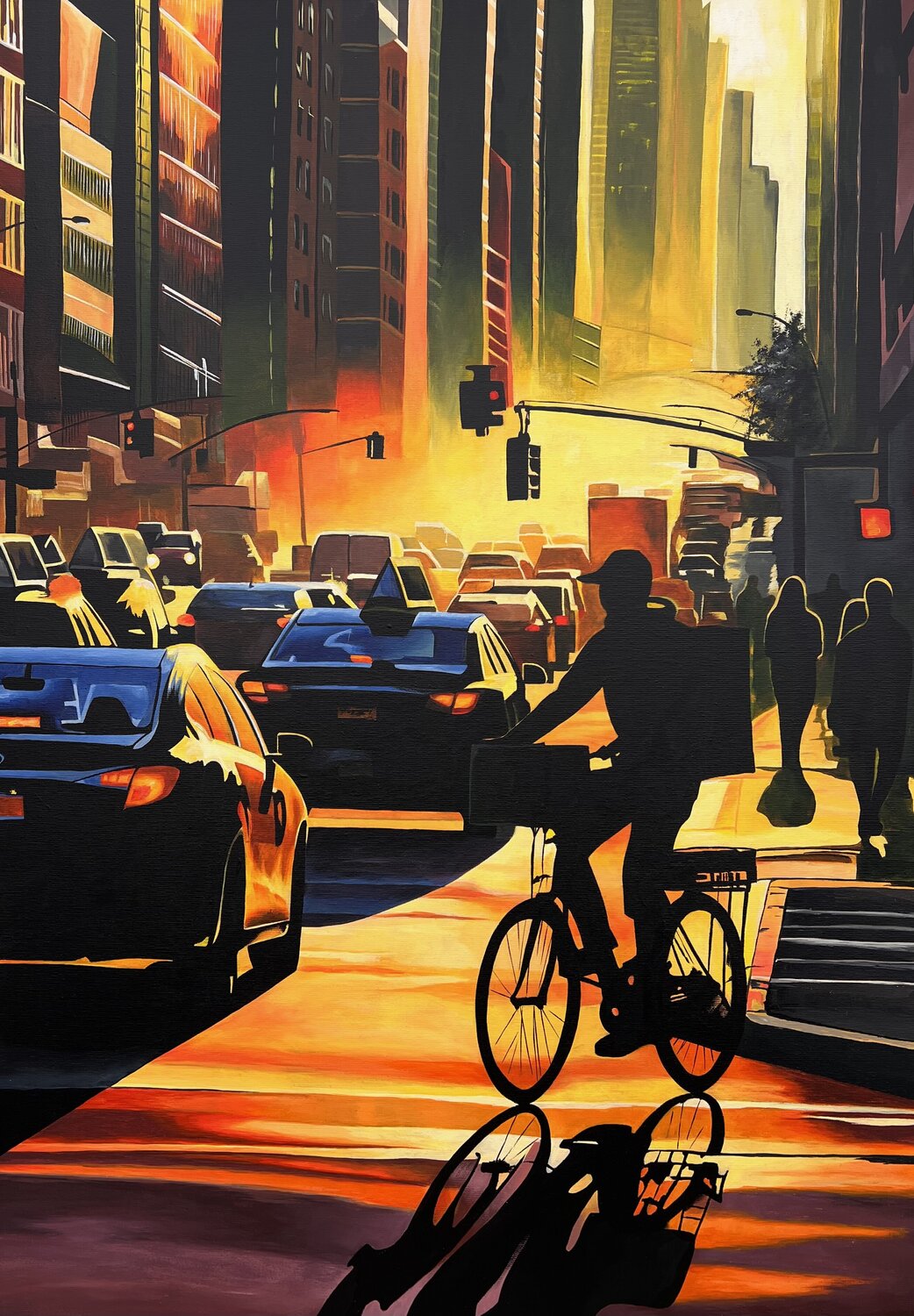 CityRider Timon Stork Original painting for sale