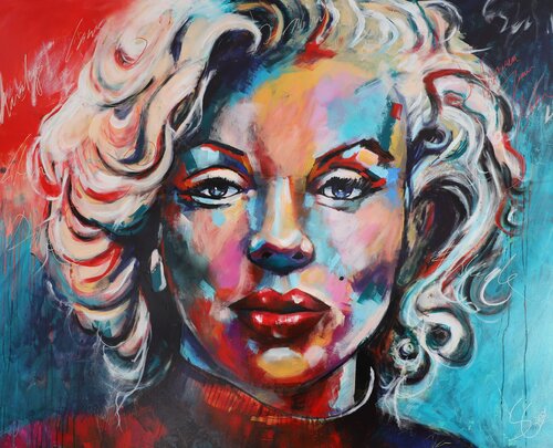 Marylin Monroe by Silke von Clarmann, Painting for Sale on Select
