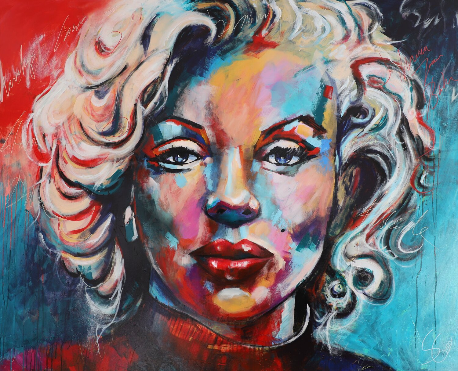 Marylin Monroe Silke von Clarmann Original painting for sale