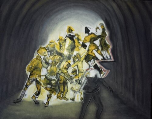 La Farendole de Roller by Sylvie PERON, Painting for Sale on Select