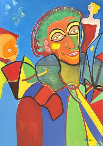 Portrait" les mémoires du temps" by Sylvie PERON, Painting for Sale on Select