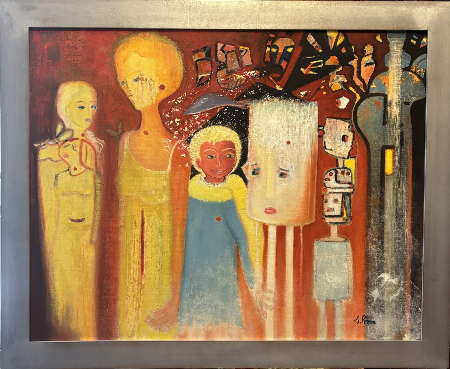 L'Exode Sylvie PERON Original painting for sale