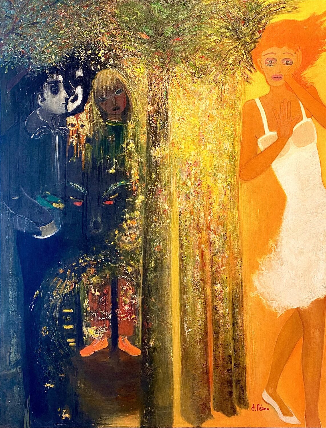 L'Inconstance Climatique Sylvie PERON Original painting for sale