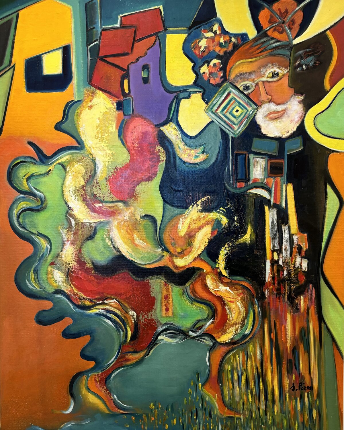IA intelligence artificielle Sylvie PERON Original painting for sale