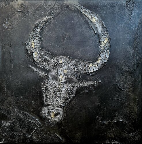 Stark sein I  Stier by Nele Kugler, Painting for Sale on Select