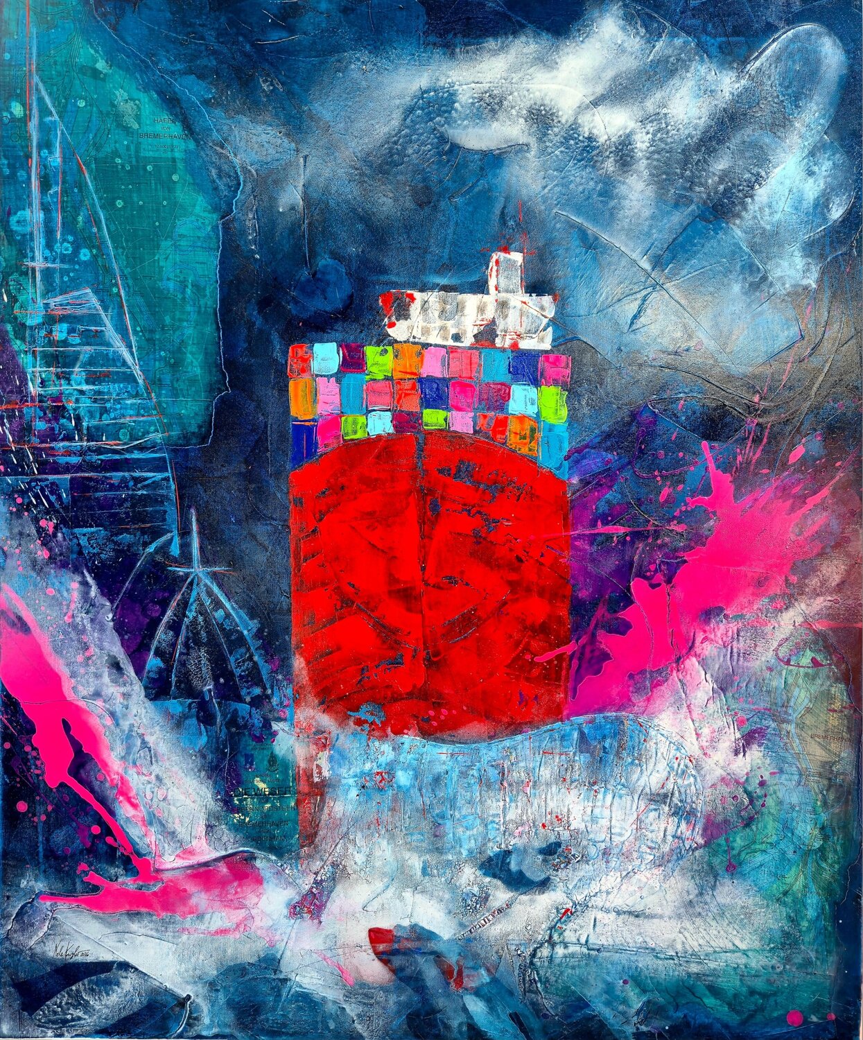 Pötte gucken XX Nele Kugler Original painting for sale