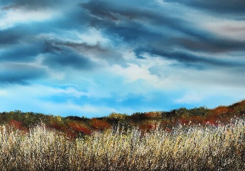 Autumn in the shadow of the clouds by Felix Günther, Painting for Sale on Select