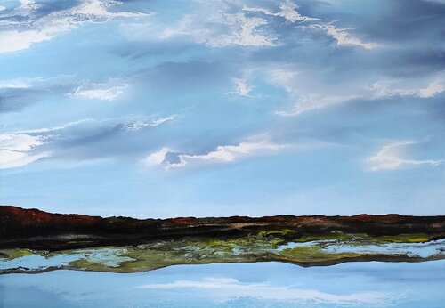 Under wandering clouds by Felix Günther, Painting for Sale on Select
