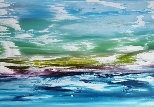 Flowing landscape by Felix Günther, Painting for Sale on Select