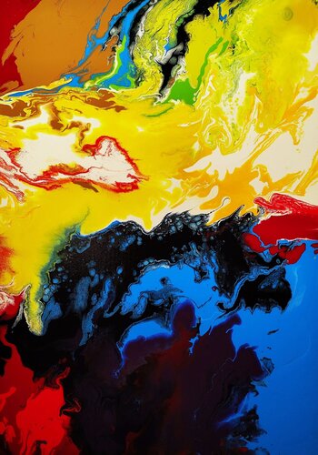 Vibrant thoughts- inspiriert von Gerhard Richter by Felix Günther, Painting for Sale on Select