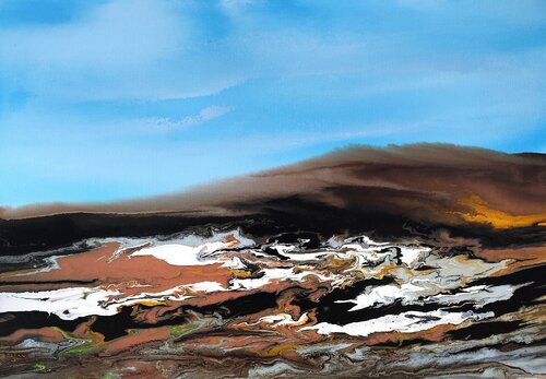 Sky above liquid earth by Felix Günther, Painting for Sale on Select