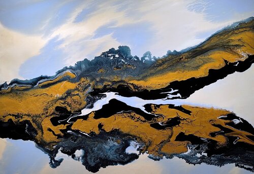 Golden miracle of nature by Felix Günther, Painting for Sale on Select