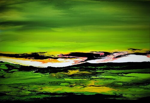 Fresh greenery from nature by Felix Günther, Painting for Sale on Select