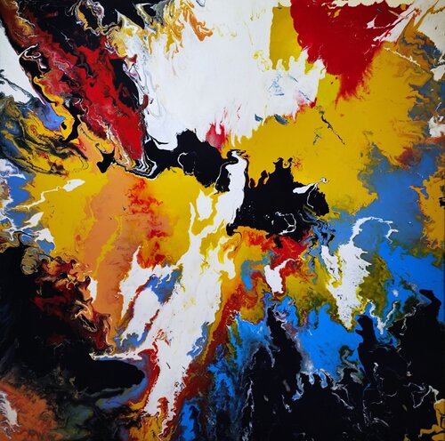 Flowing Energy - inspiriert von Gerhard Richter by Felix Günther, Painting for Sale on Select