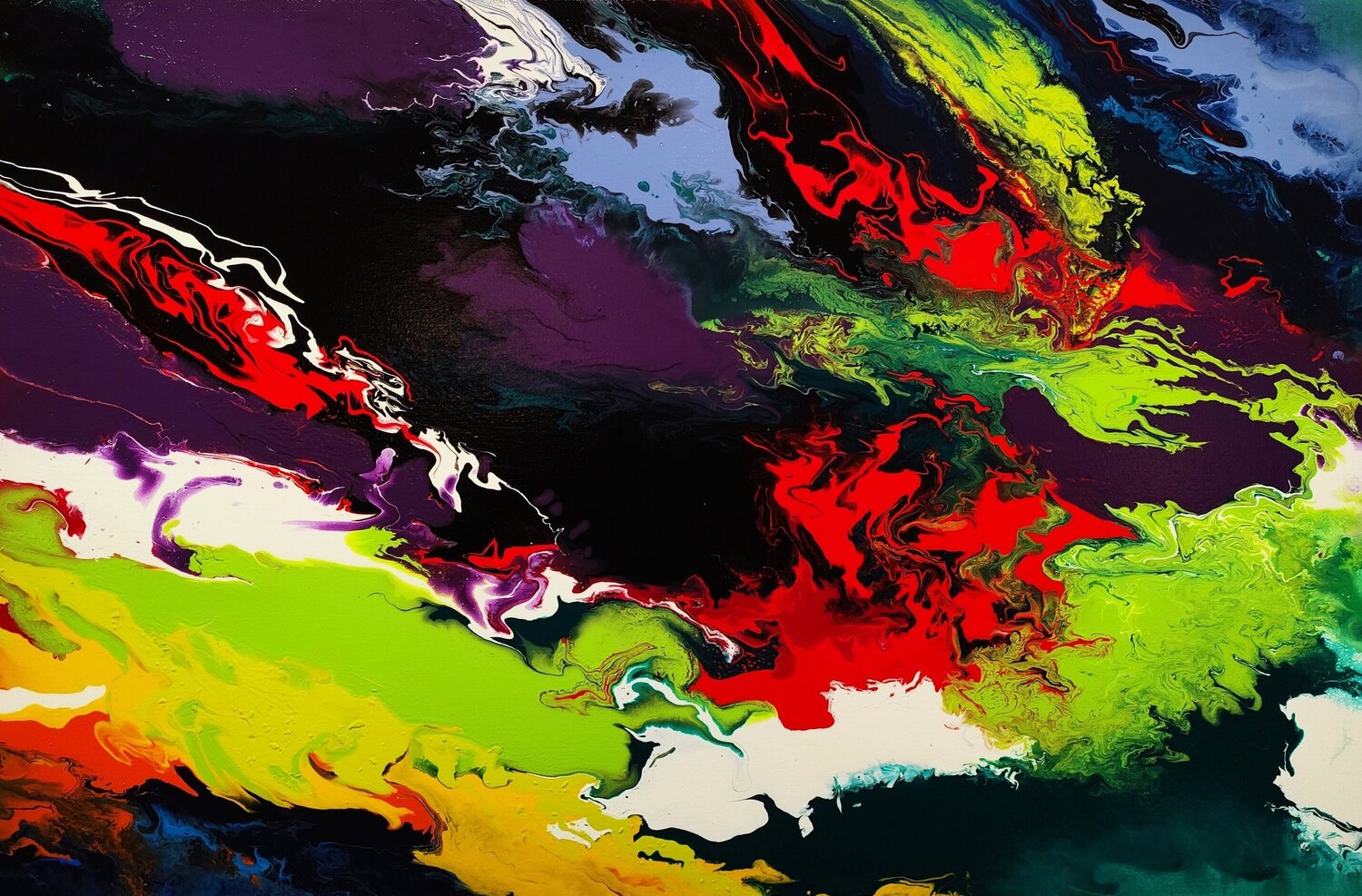 Feeling in motion - inspiriert von Gerhard Richter Felix Günther Original painting for sale