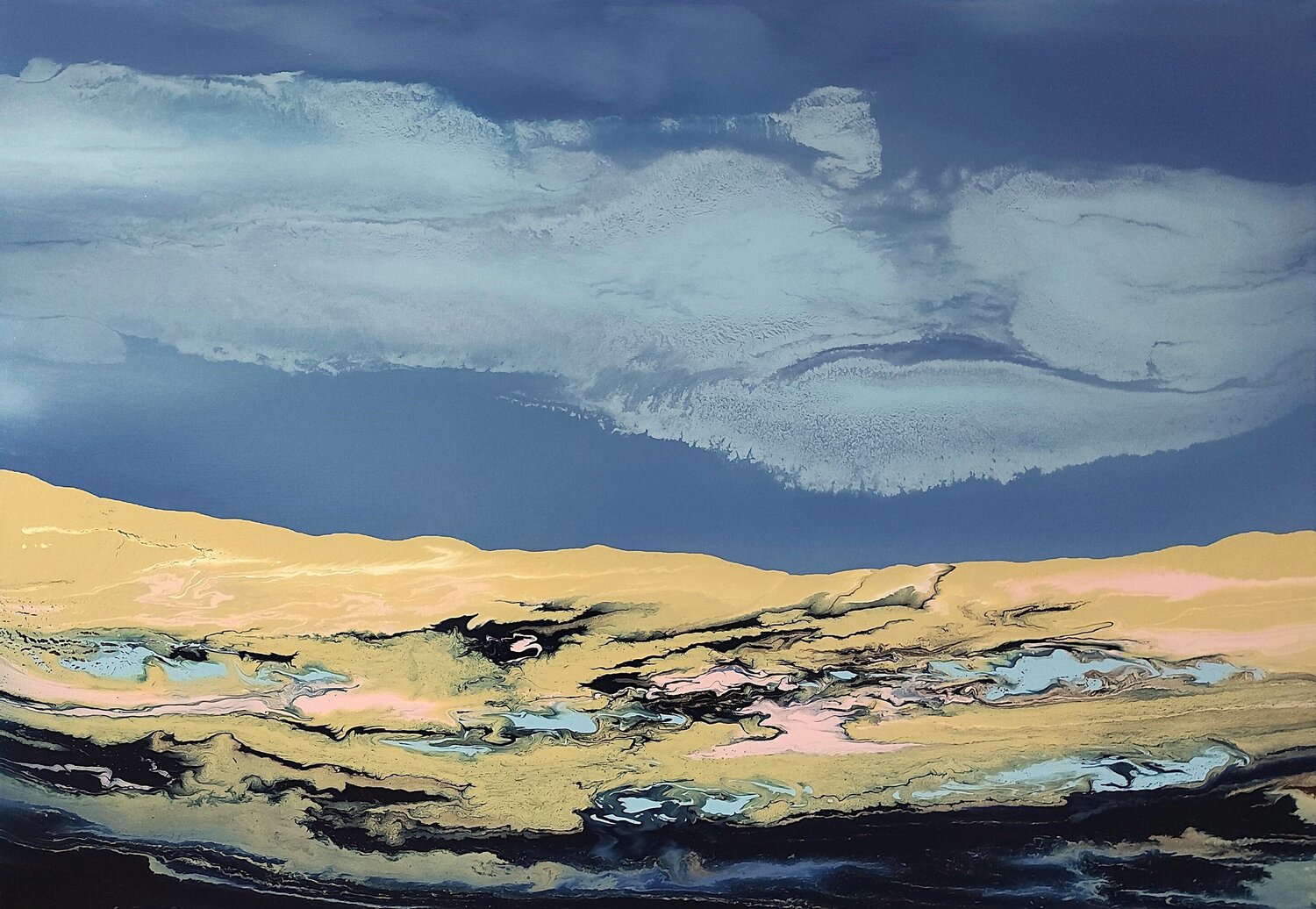Under the big cloud Felix Günther Original painting for sale