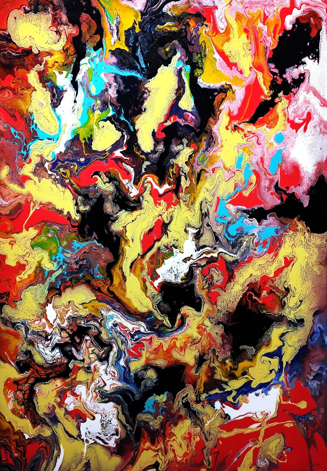 Soulscape in motion Felix Günther Original painting for sale