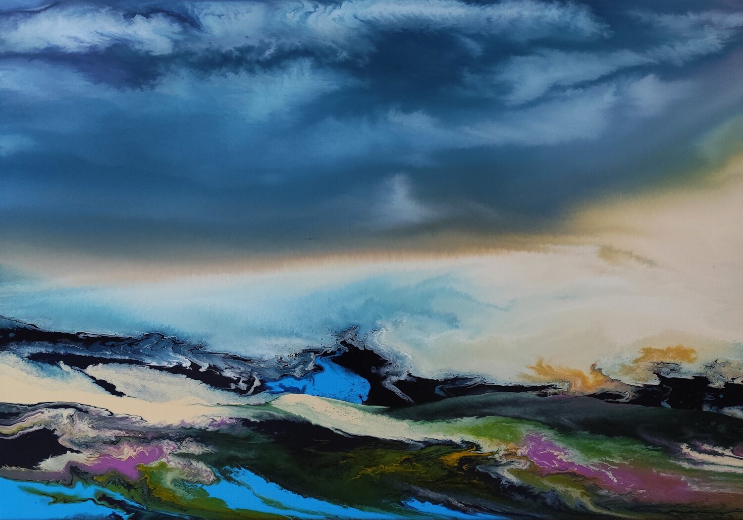 Effects of nature Felix Günther Original painting for sale