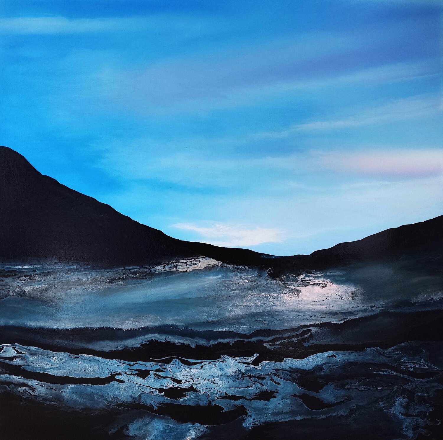 A fragment of a mountain world Felix Günther Original painting for sale