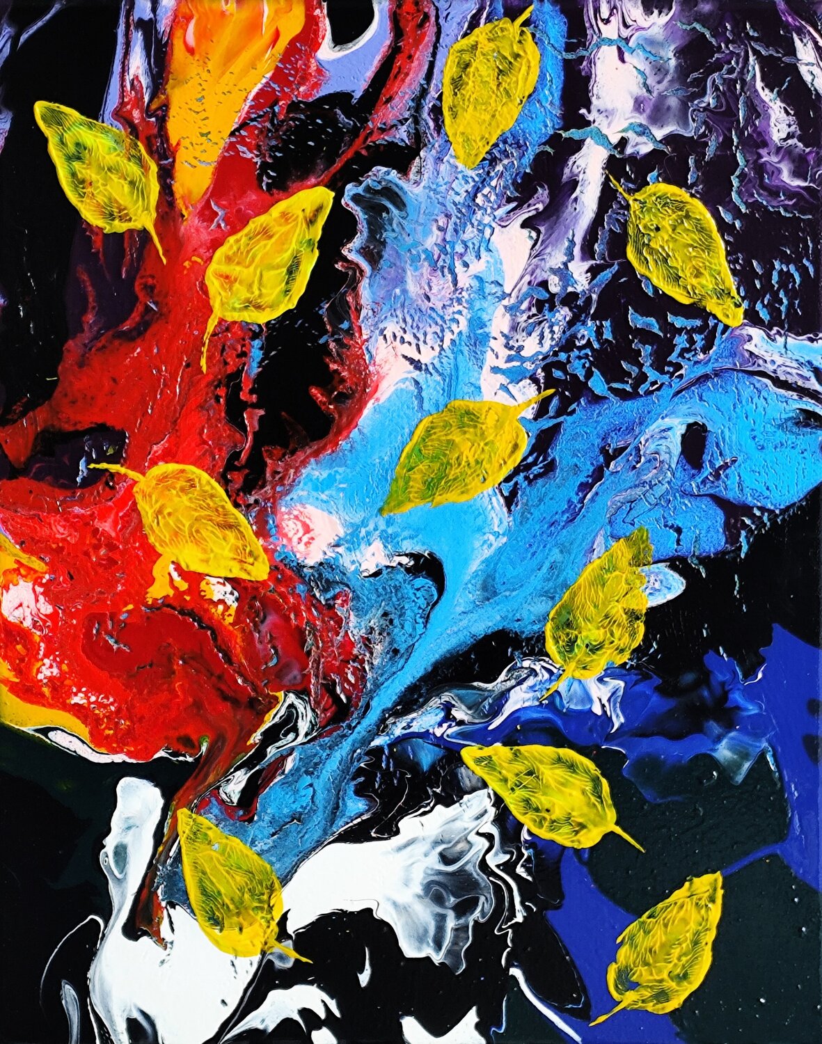 Dance of the Yellow Leaves Felix Günther Original painting for sale