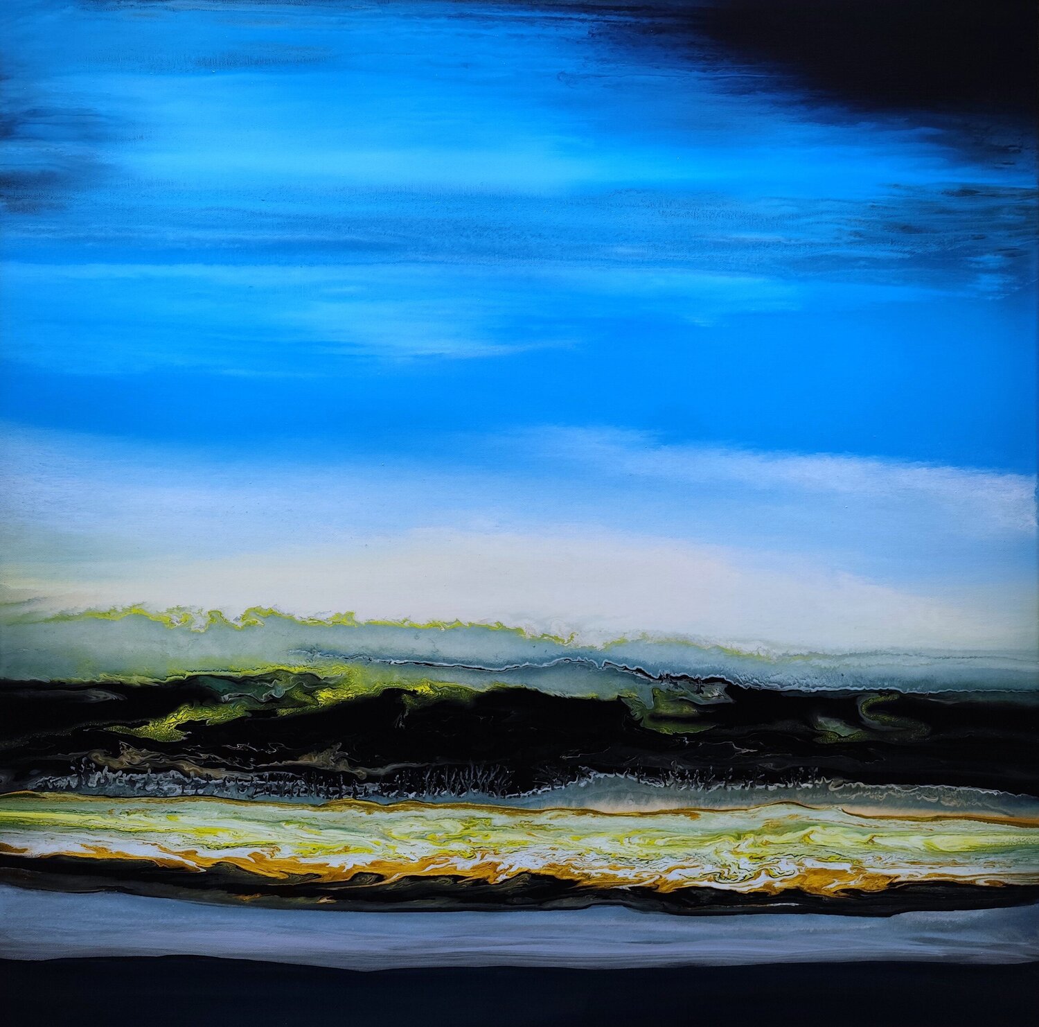 Along the riverbank Felix Günther Original painting for sale