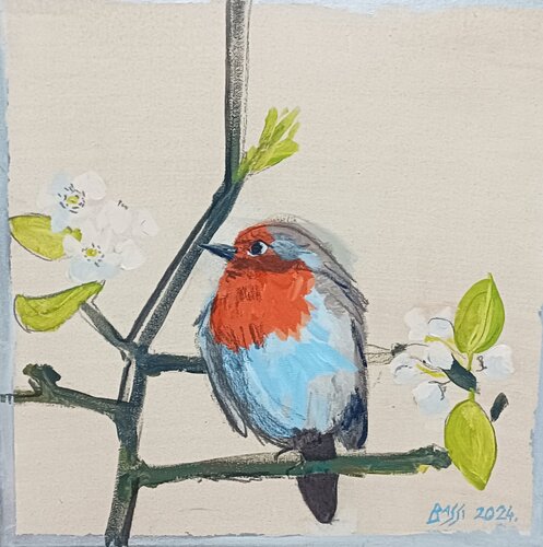 Early Spring in my Garden by Andrea Bassi, Painting for Sale on Select