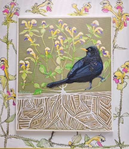 Dance, Dance, Black bird ! by Andrea Bassi, Painting for Sale on Select