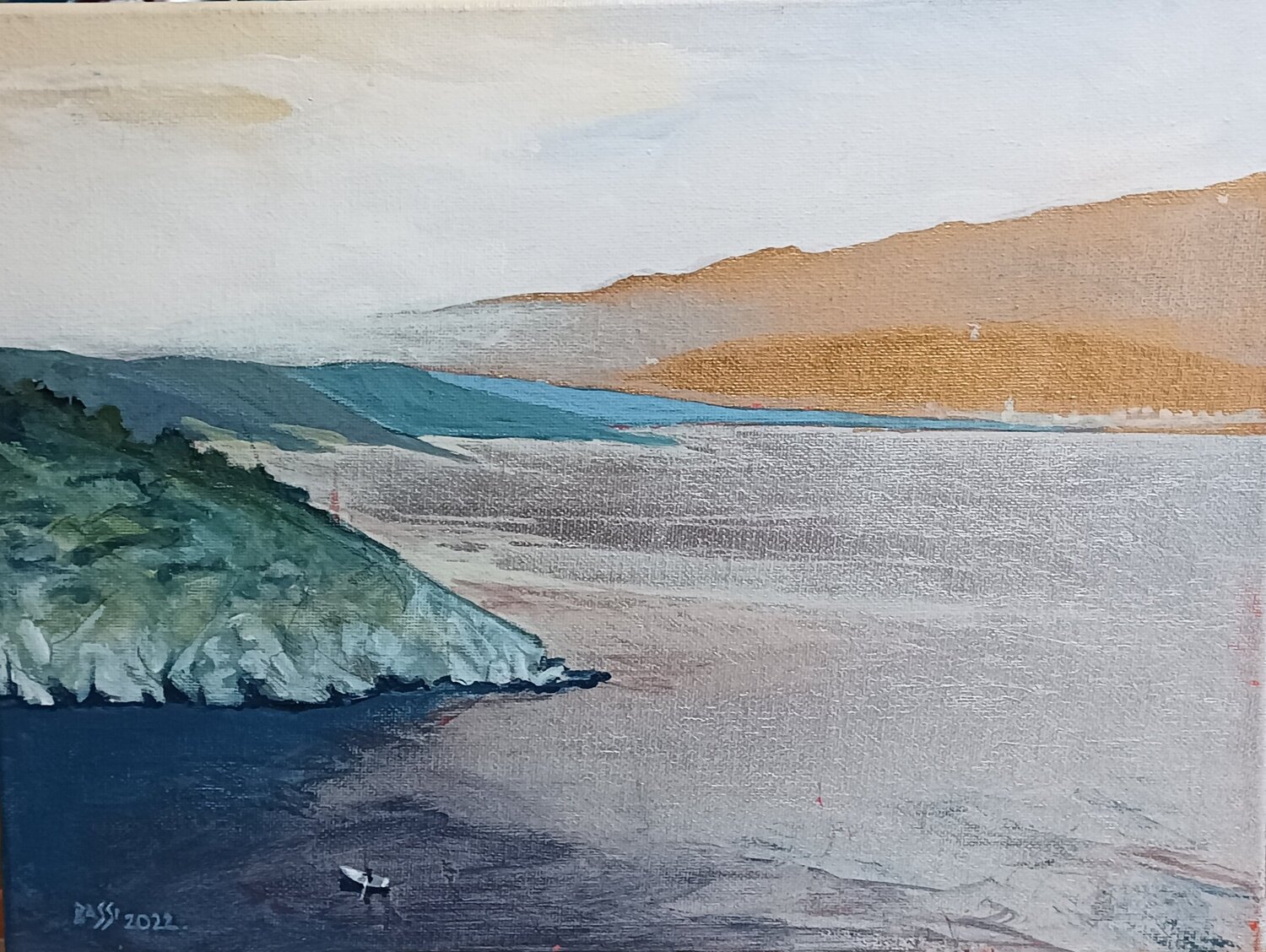 A Moment of Silver Silence Andrea Bassi Original painting for sale