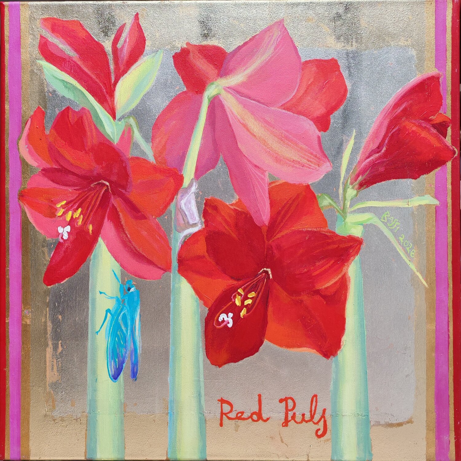 Red, the Color of Love Andrea Bassi Original painting for sale