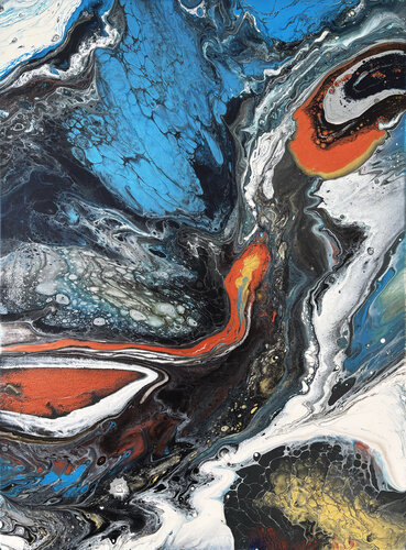 Fire on Water by Fanitsa Petrou, Painting for Sale on Select