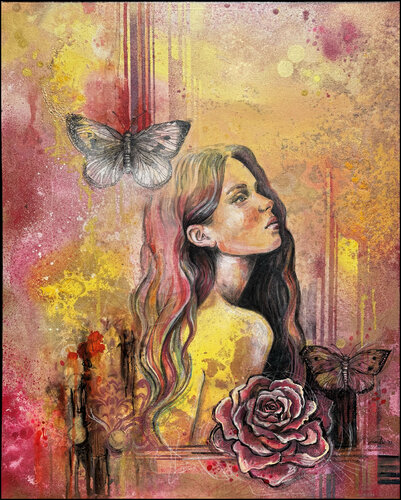 White Butterfly by Fanitsa Petrou, Painting for Sale on Select