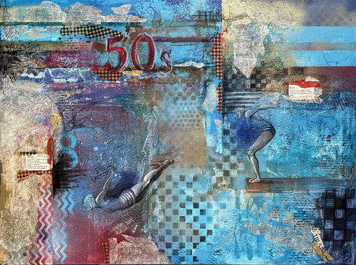 Retro Dive by Fanitsa Petrou, Painting for Sale on Select