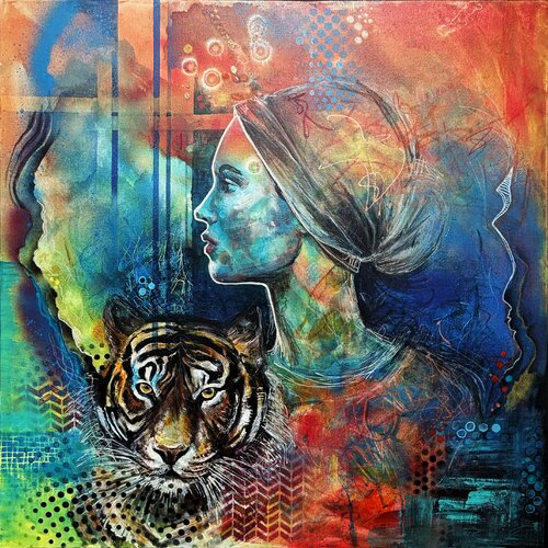 Tiger Eye by Fanitsa Petrou, Painting for Sale on Select