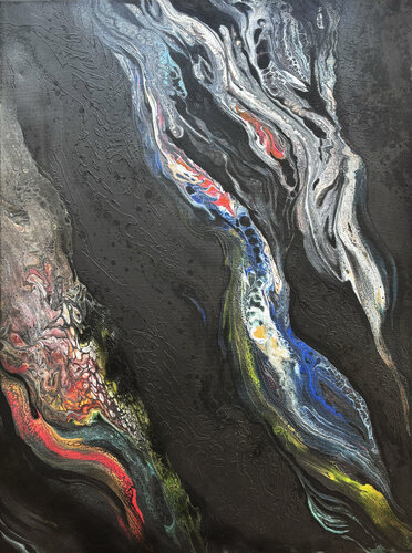 Obsidian Glow by Fanitsa Petrou, Painting for Sale on Select