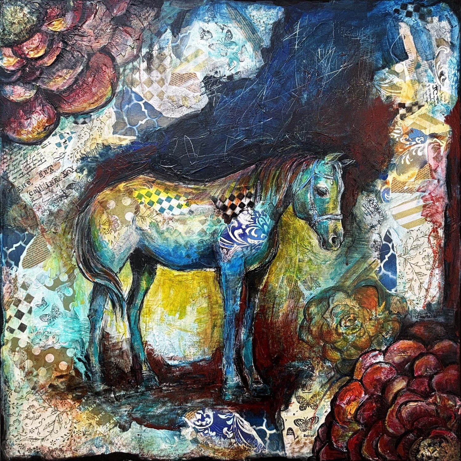 Midnight Garden Fanitsa Petrou Original painting for sale
