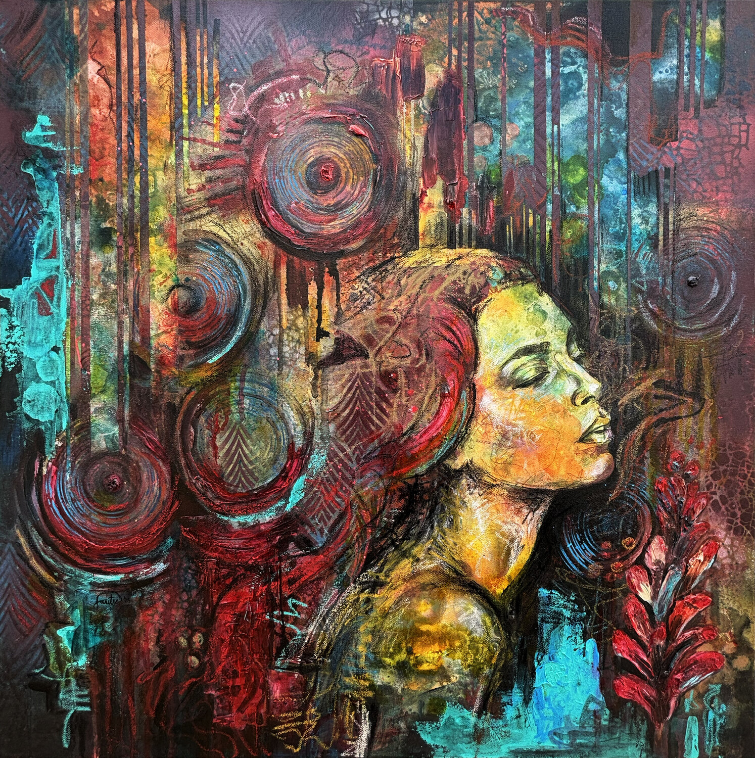 Heat Wave Fanitsa Petrou Original painting for sale