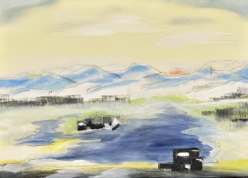 Riegsee by Hagen Wieland, Painting for Sale on Select
