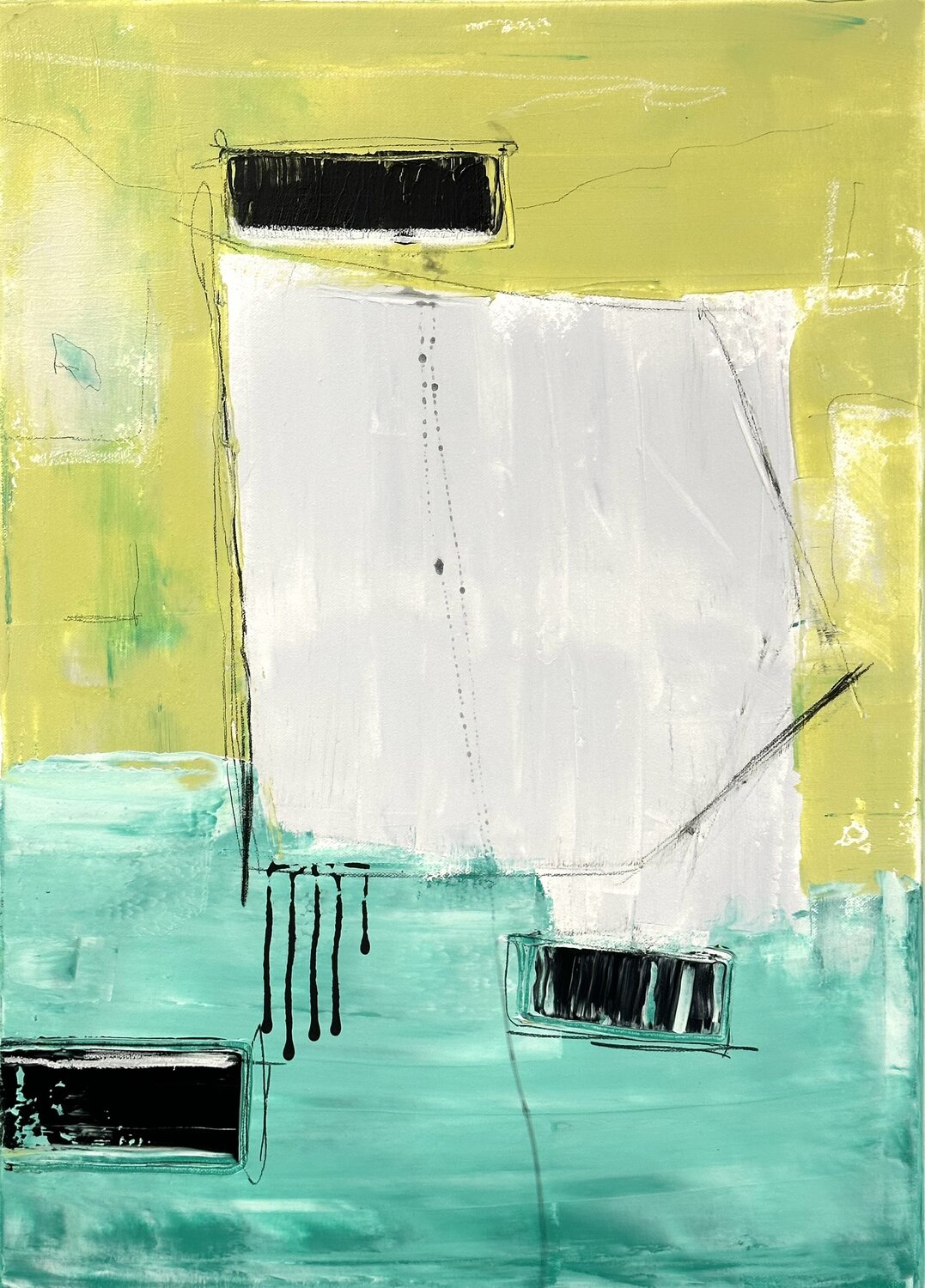 Hausboot Hagen Wieland Original painting for sale