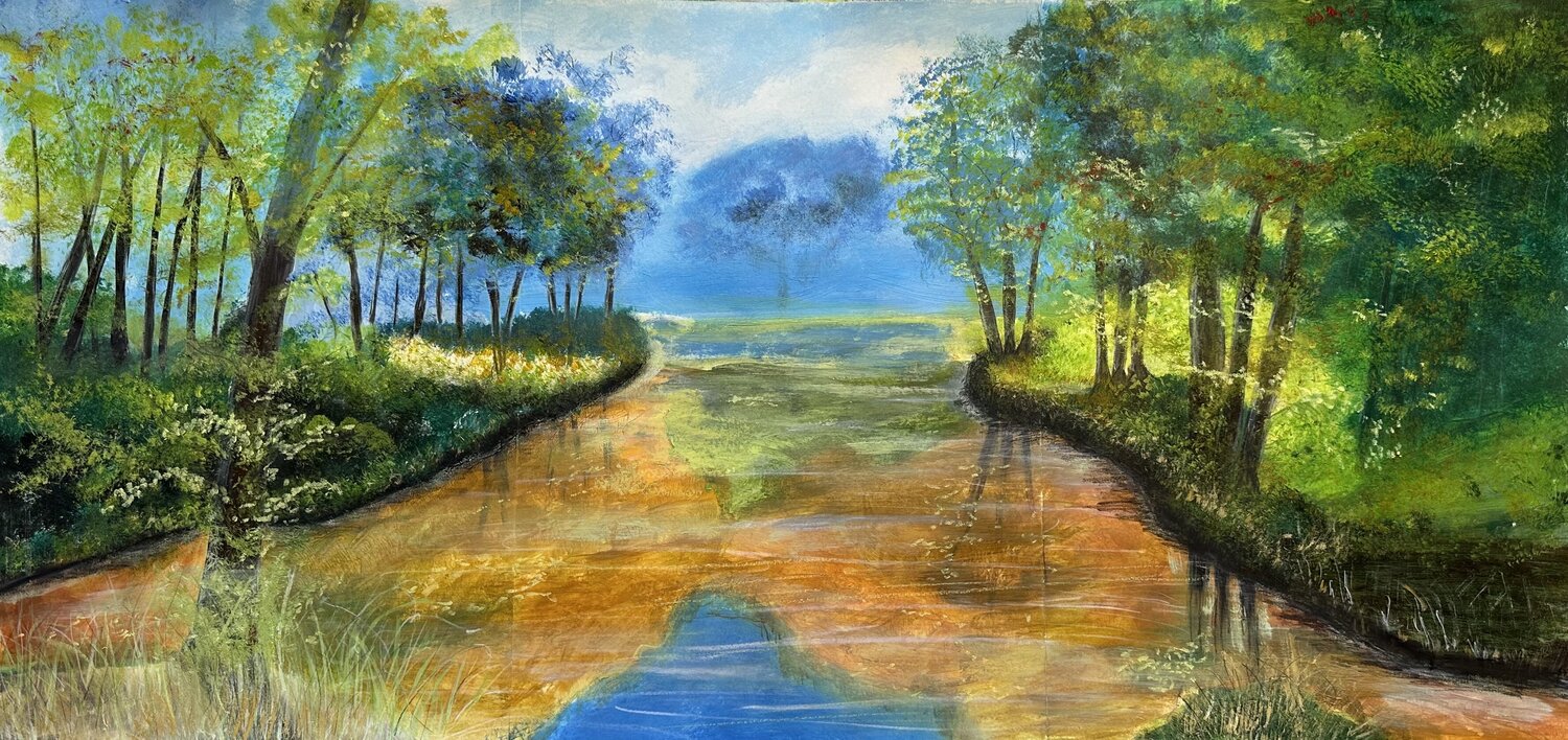 Am See (Triptychon) Hagen Wieland Original painting for sale