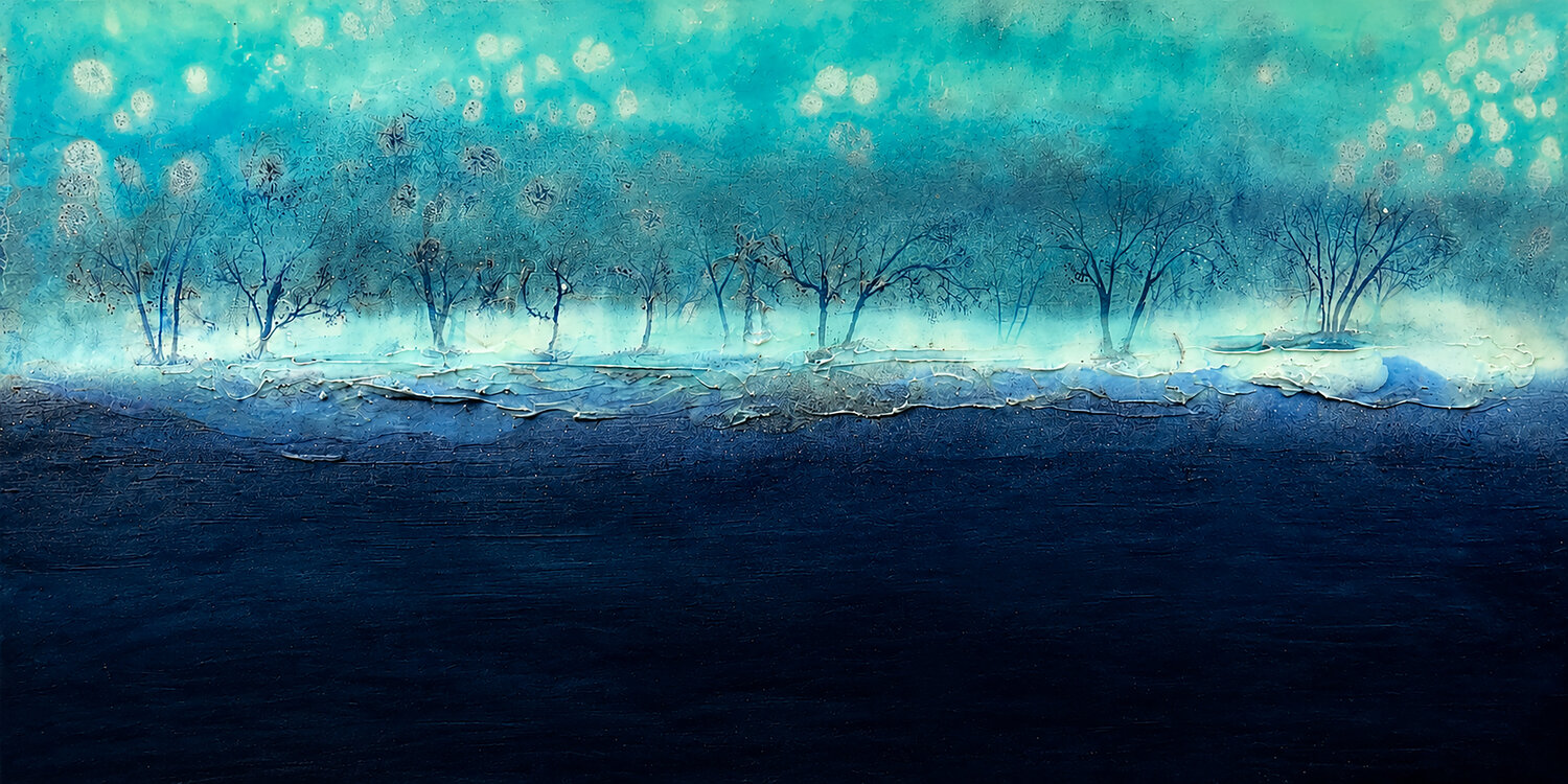 Wald im Nebel Hagen Wieland Original painting for sale