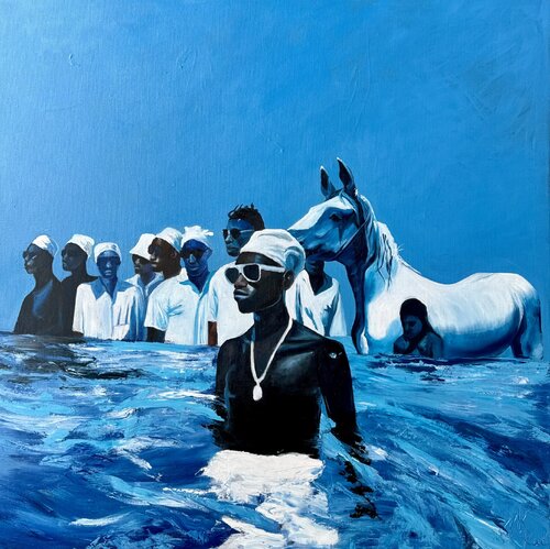 Blue VR784 by Oksana Huliaieva, Painting for Sale on Select
