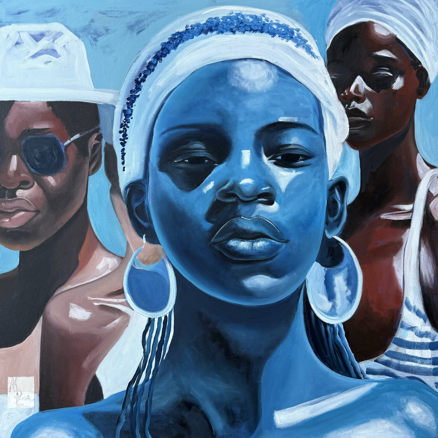 Blue VR775 Oksana Huliaieva Original painting for sale