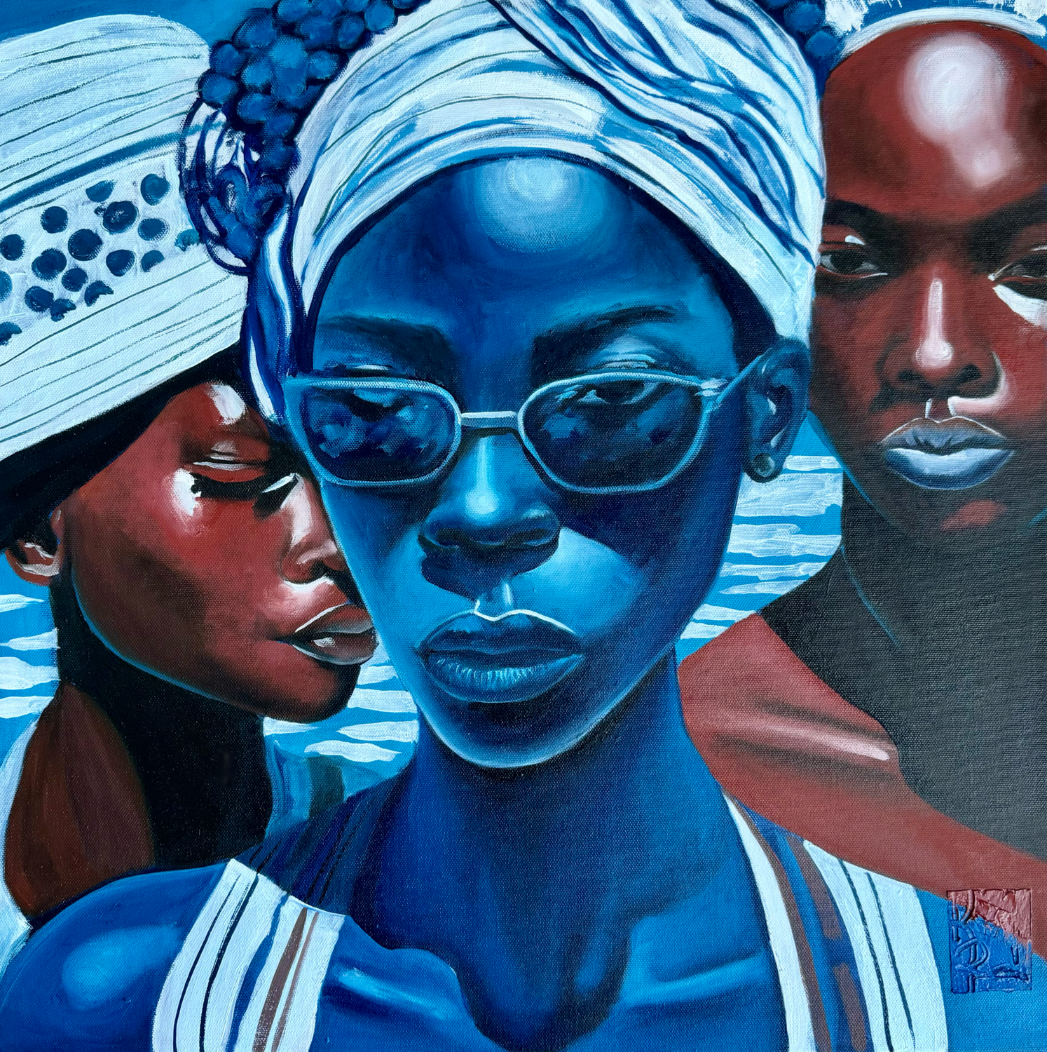Blue VR777 Oksana Huliaieva Original painting for sale