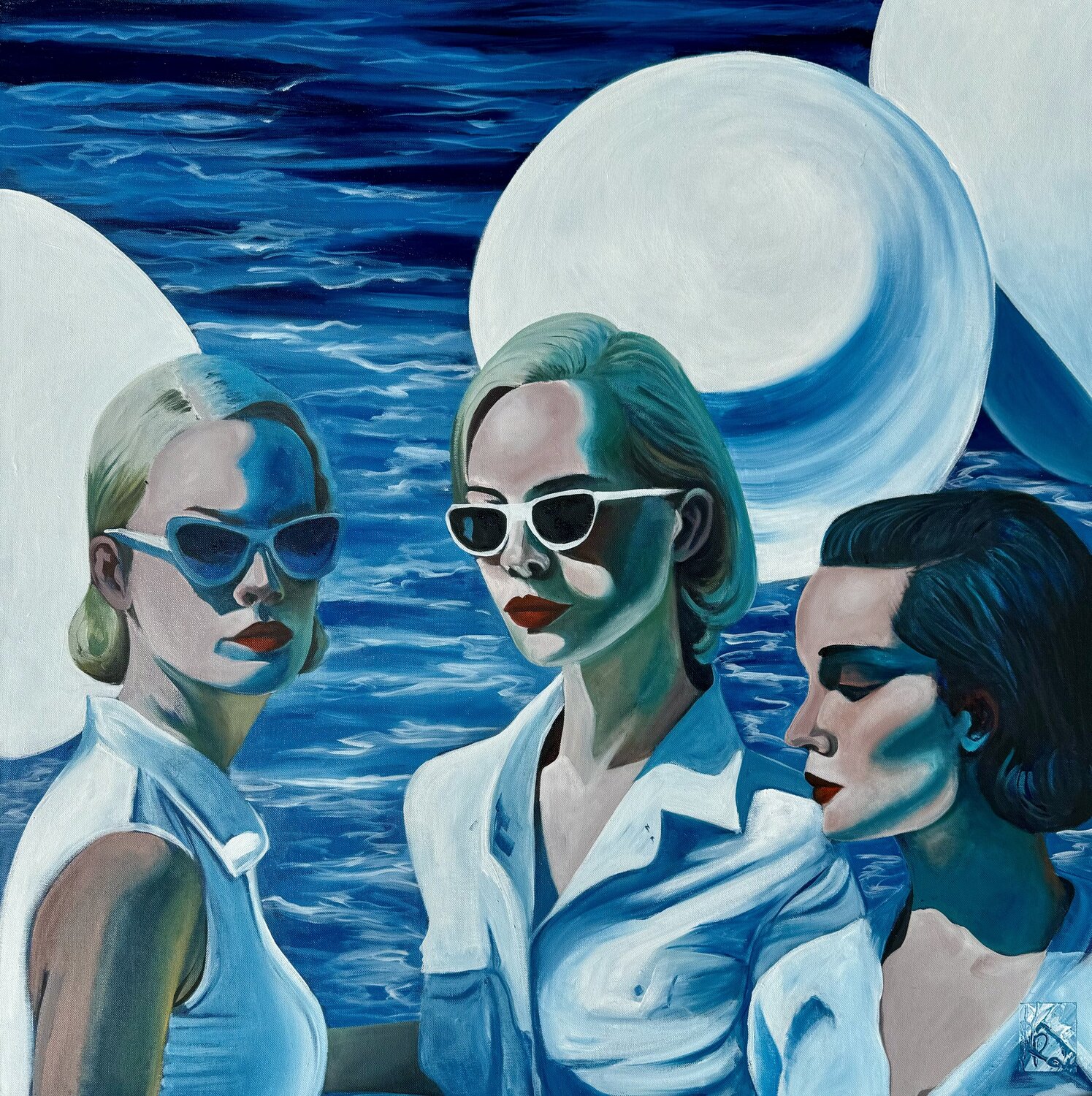 Blue VR778 Oksana Huliaieva Original painting for sale
