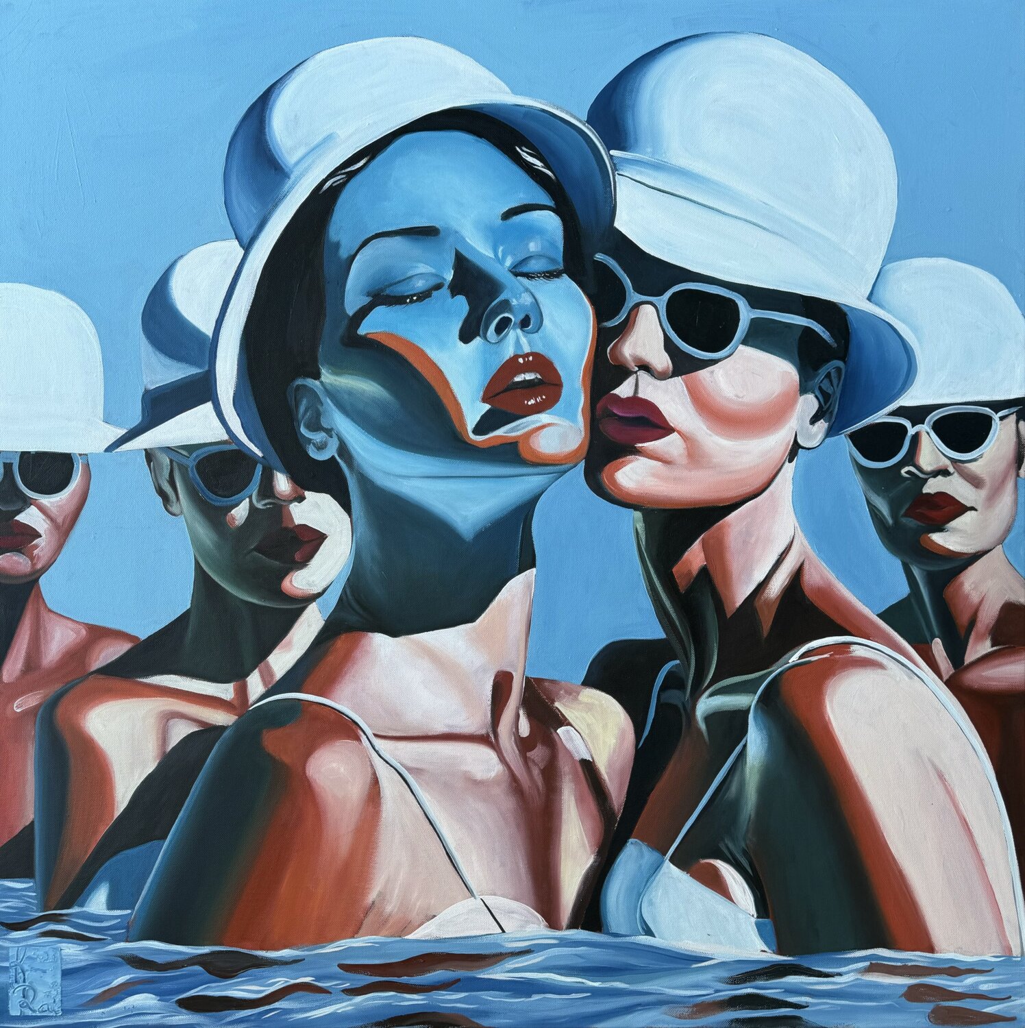 Blue VR780 Oksana Huliaieva Original painting for sale