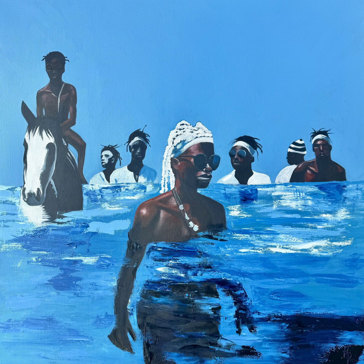 Blue VR787 Oksana Huliaieva Original painting for sale
